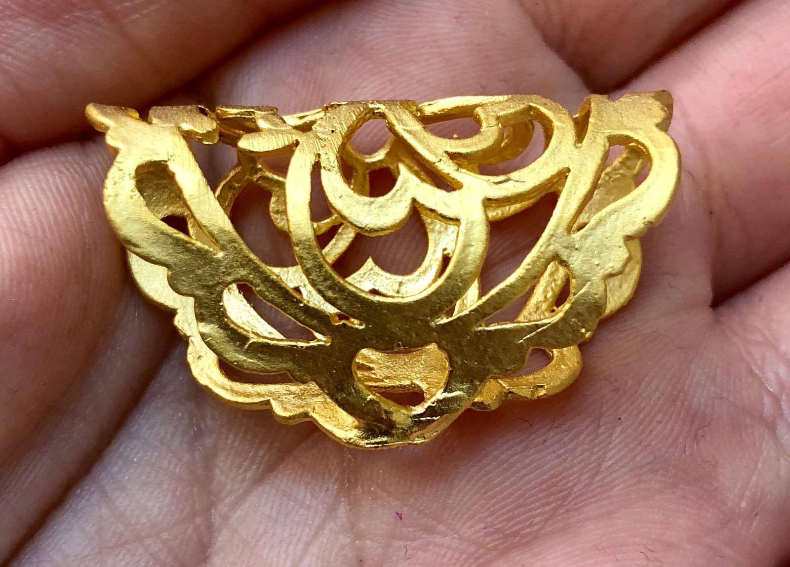 24kt Matte Gold Plated Bails Pendant Bail Necklace Etsy Australia