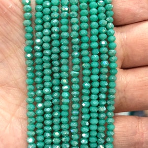 3mm Crystal rondelle beads strand 125 pcs, PBC3C18