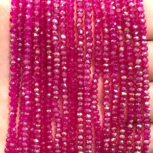 3mm Crystal faceted rondelle - 125 pcs -3mm - full strand - PBC3C16,Crystal Beads