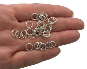 8X1.2mm,Silver Plated Strong Jump Rings, Silver Plated Open Jump Rings