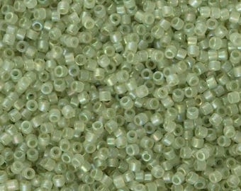 Miyuki Delica  11/0 DB1765 - Sparkling Celery Lined Opal AB,  Miyuki Delica Beads,5 Gr Pack