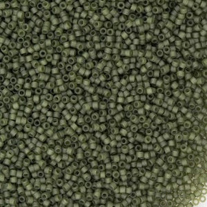 Miyuki Delica 11/0  DB2404 - Matte Transparent Dark Olive, Miyuki Delica Beads,5 Gr Pack