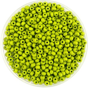 Preciosa  Seed Beads 6/0 Rocailles-Round Hole 20 gr, 53430 Opaque Olivine Green