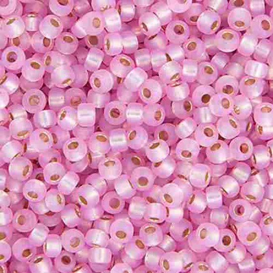 6-556, Miyuki 20g Silver Lined Dark Pink Alabaster 6-556, Miyuki 20g Silver Lined Dark Pink Alabaster