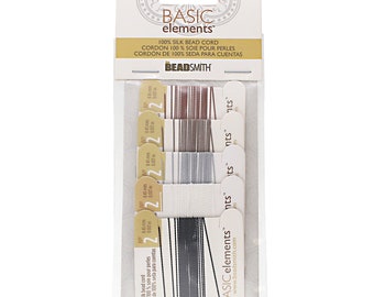 Silk Thread, 100% Silk Bead Cord With Needle,5X2 Meter Multi Color Pack -CHSMX02