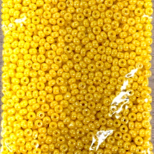 Preciosa  Seed Beads 6/0 Rocailles-Round Hole-100 Gr,88130 Opaque Yellow &quot;Limon&quot;, Sfinx