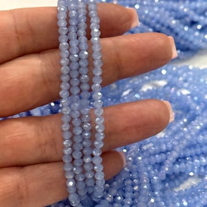 3mm Crystal faceted rondelle -  -3mm - full strand - PBC3C78, Crystal Beads,Beads, glass beads, beads crystal rondelle beads