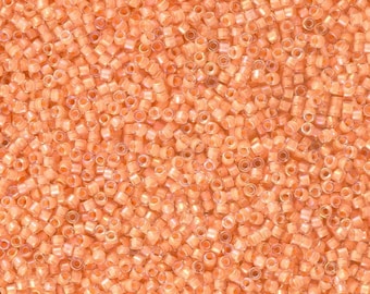 Miyuki Delica Beads, Miyuki Delica 11/0 DB0067 - Lined Flesh AB,5 Gr Pack
