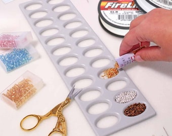 24-Hole Bead Sorter & Bead Mat Set – Perfect for Beading Projects