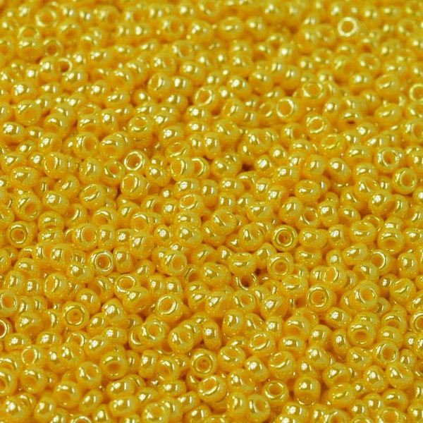 Perles de graines miyuki 11/0 Opaque Canary Luster ,0422D-NEW!!!