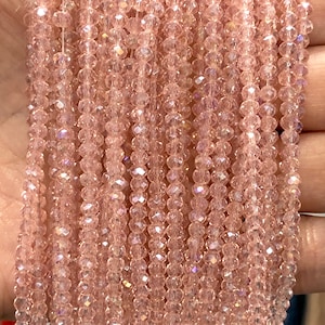 3mm Crystal rondelle beads strand 125 pcs, PBC3C13