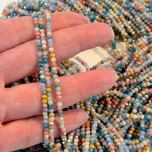 Perline rondelle di cristallo da 2 mm, filo da 170 pezzi, PBC2C142