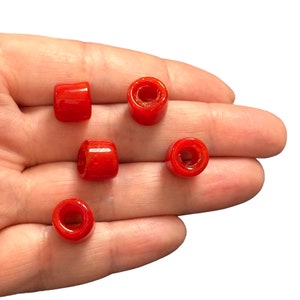 Murano Glass Cylinder Beads, Handmade Glass Beads, 5 pcs Pack for Jewelry Making & Crafting Supplies