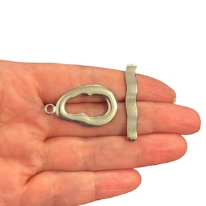 316L Stainless Steel Contemporary Toggle Clasp Set, Waterproof Hypoallergenic Necklace & Bracelet Fastener, 33.5x20mm
