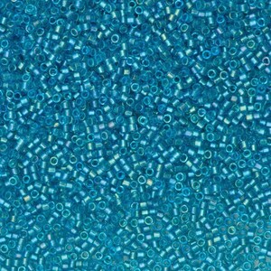 DB2382 Fancy Lined Aqua, Miyuki Delica 11/0, Miyuki Beads,5 Gr Pack