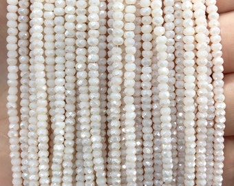 Crystal faceted rondelle - 200 pcs -2mm - full strand - PBC2C28,Crystal Beads, Beads, glass beads, beads crystal rondelle beads