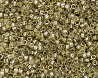 Miyuki Delica Perlen, Miyuki Delica 11/0 DB1831 Duracoat Verzinktes Silber, Miyuki Perlen, 5 Gr Pack