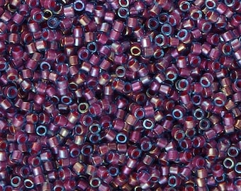 Miyuki Delica  11/0 DB1758 - Hot Pink Lined Aqua AB, Miyuki Delica Beads,5 Gr Pack