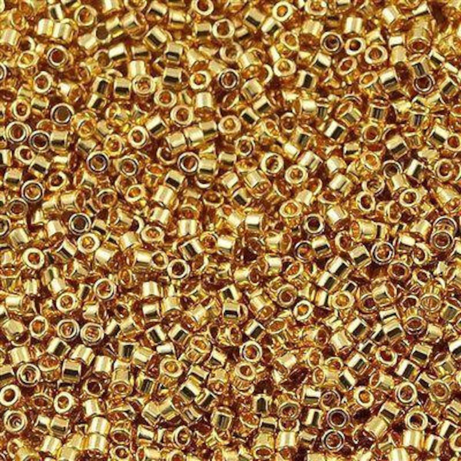 50g Miyuki Delica 11/0 24KT Gold Plated, DB0031