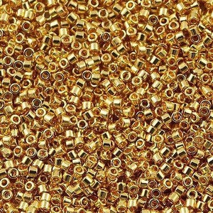 Miyuki Delica 11/0 DB0031 24Kt Gold Plated,Miyuki Beads,Delica Beads, Seed Beads, Beads, embroidery beads, glass beads, Japanese seed beads