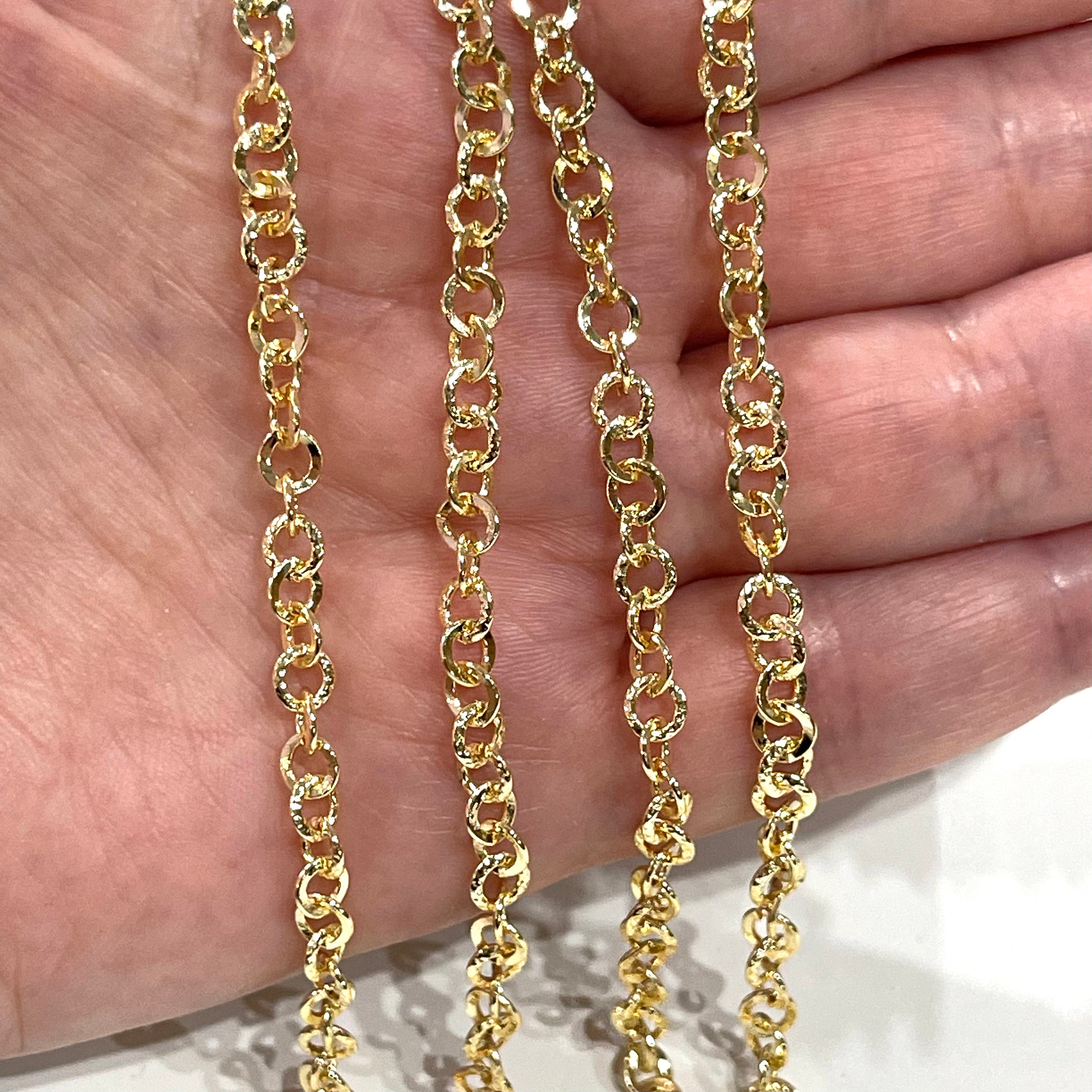 24Kt Shiny Gold Plated Chain 4.5mm Gold Plated Chain | Etsy