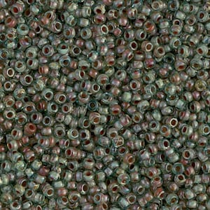 Perline Miyuki 11/0 Picasso Olivina trasparente, 4506-NUOVO!!!