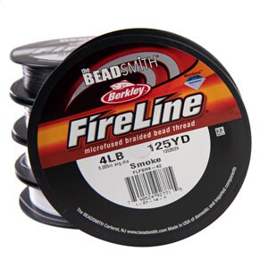 May include: A spool of Berkley FireLine microfused braided bead thread in Smoke color. The spool is 125 yards long and 4lb test.