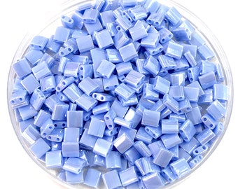 Miyuki Tila Beads TL0446 Opaque Light Periwinkle Luster,