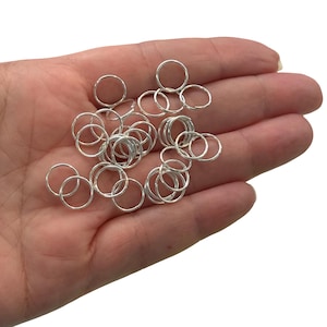 Silver Plated Jump Rings, 10mm, Silver Plated Open Jump Rings