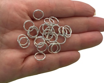 10X1.2mm, Silver Plated Strong Jump Rings, Silver Plated Open Jump Rings