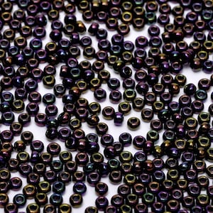 Miyuki Seed Beads 15/0, 0454 - Metallic Purple Iris, 10 Gr