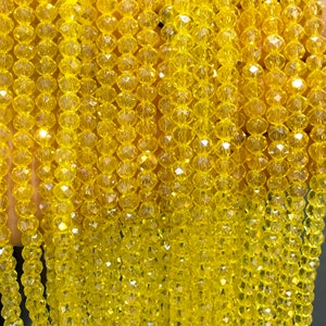 6mm Crystal faceted rondelle beads, PBC6C23