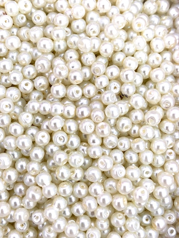 230+ beads jewellery making craft Black 3mm Glass Faux Pearls strand