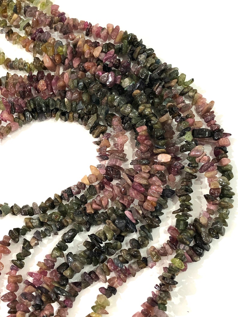 Rainbow Tourmaline Natural Chips 40 Cm Strand,Freeform Natural Rainbow Tourmaline