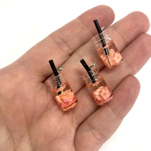 Acrylic Jam Jar Cocktail Charms, 3 pcs in a pack
