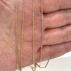 NEW!!! Gold Plated Cable Chain, Gold Plated Soldered Chain 1.2mm
