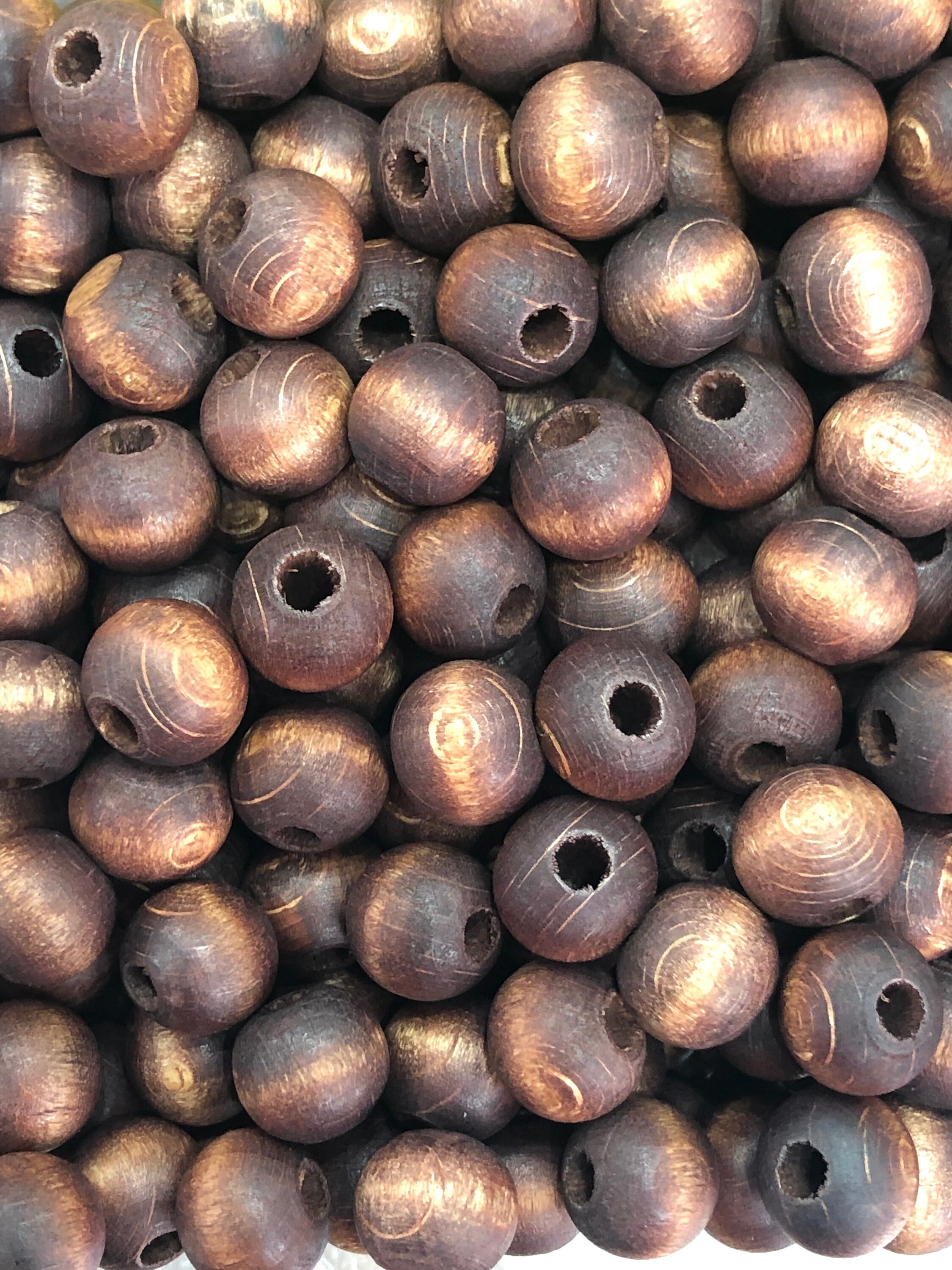 50Gr a granel 10 mm cuentas de madera color marrón | Etsy