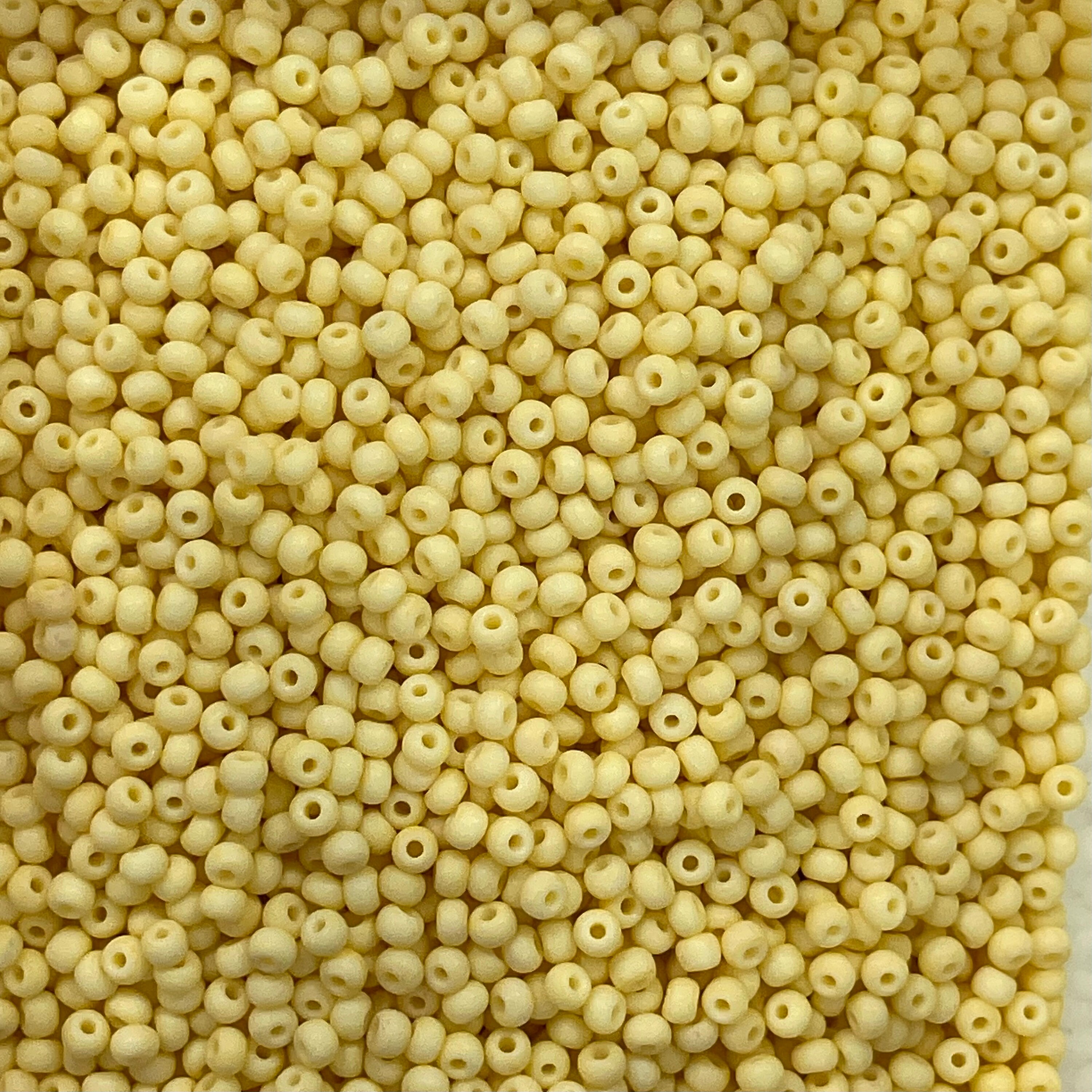 Asmara Seed Beads Size 6/0, Pastel Macaron Yellow Dyed Beads, 100 Gr Pack-Aa-60-14