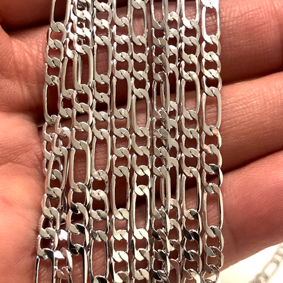 Silver plated figaro chain Clearance