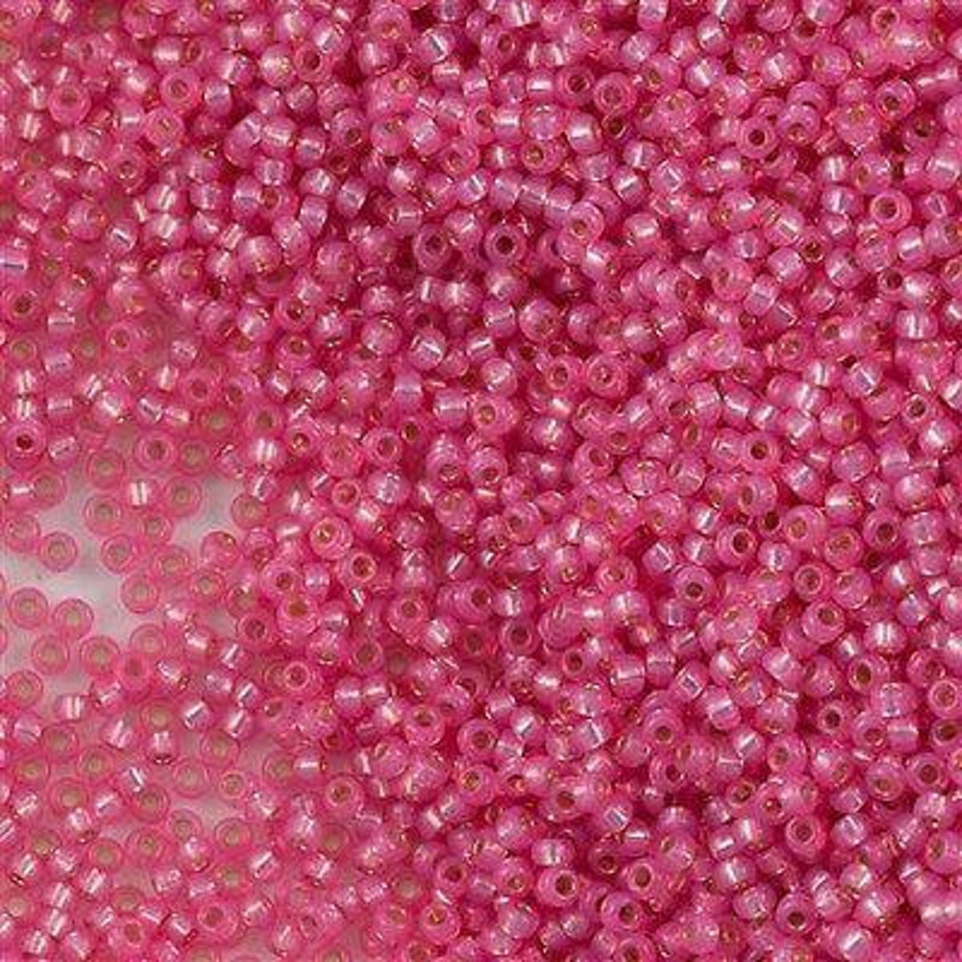 Miyuki Seed Beads 11/0 Dyed Rose Pink Silver Lined ,0556-NEW