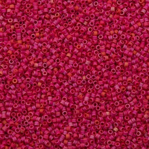 Miyuki Delica 11/0  DB0362 - Opaque Red AB Matted, Miyuki Delica Beads,5 Gr Pack
