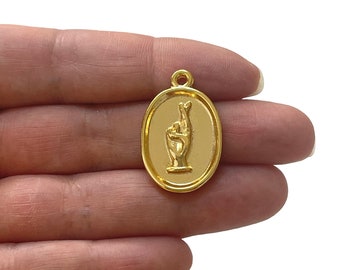 24Kt Gold Plated Fingers Crossed Charm