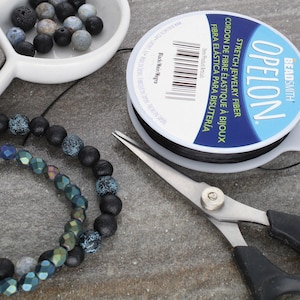 NEW!Best Stretch Cord for Bead Bracelets - Opelon 1.2mm Black-5M