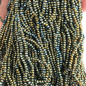3mm Crystal rondelle beads strand 125 pcs, PBC3C48
