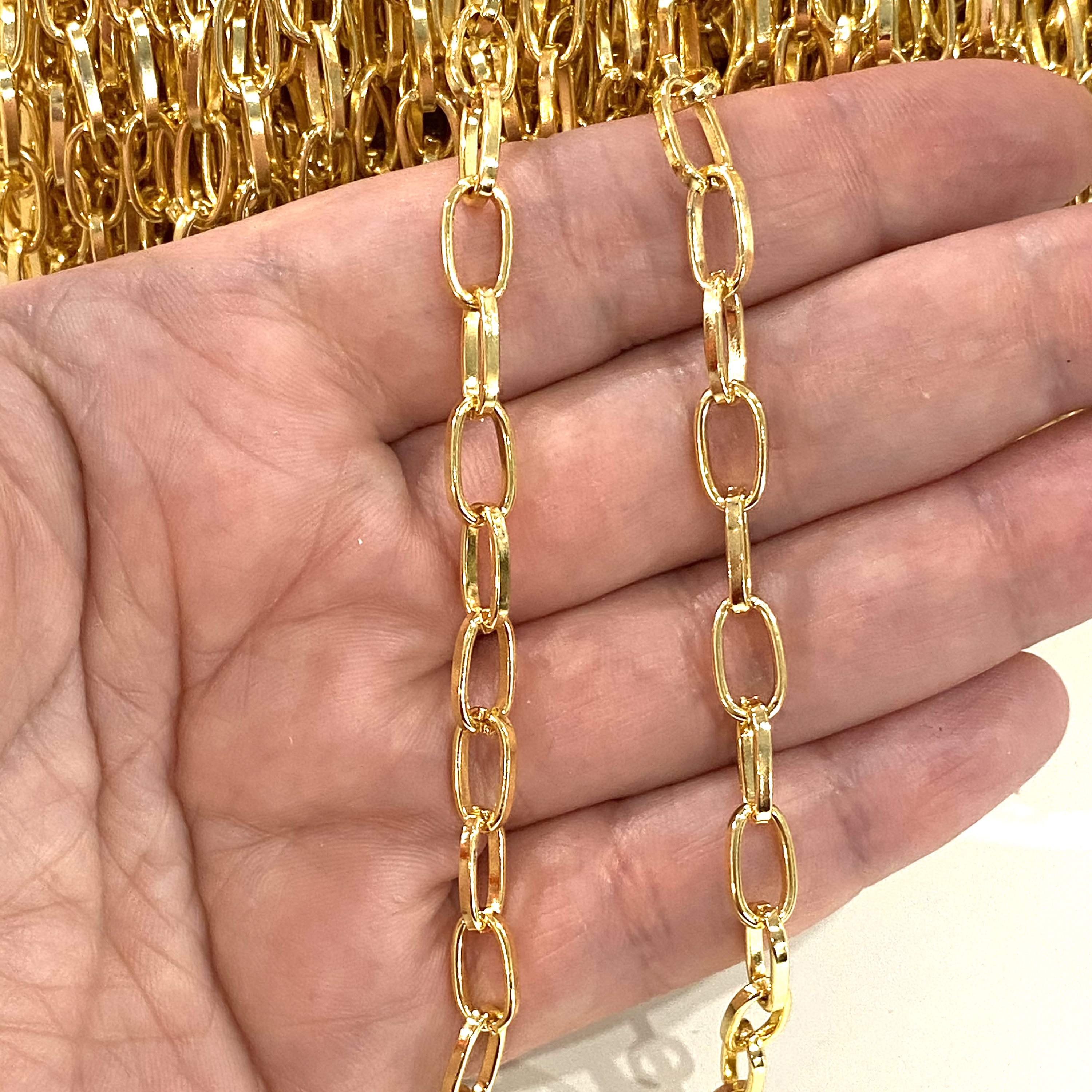 24kt Shiny Gold Plated Chain, 2mm Gold Chain With 3.5 Mm Balls