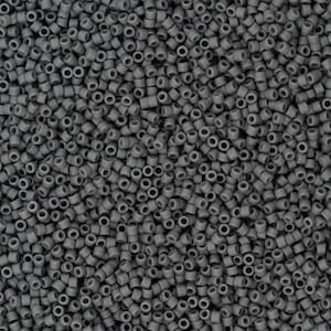 Miyuki Delica 11/0  DB2409 - Matte Opaque Charcoal, Miyuki Delica Beads,5 Gr Pack