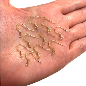 24Kt Gold Plated  Earring Hooks, Earring Wires