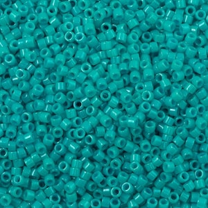 Miyuki Delica Beads, Miyuki Delica 11/0 DB0658 Opaque Turquoise Dyed,5 Gr Pack