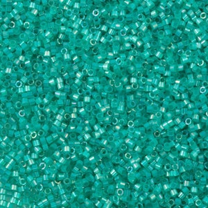 Miyuki Delica  11/0 DB1869 - Silk Inside Dyed Aqua Green AB, Miyuki Delica Beads,5 Gr Pack