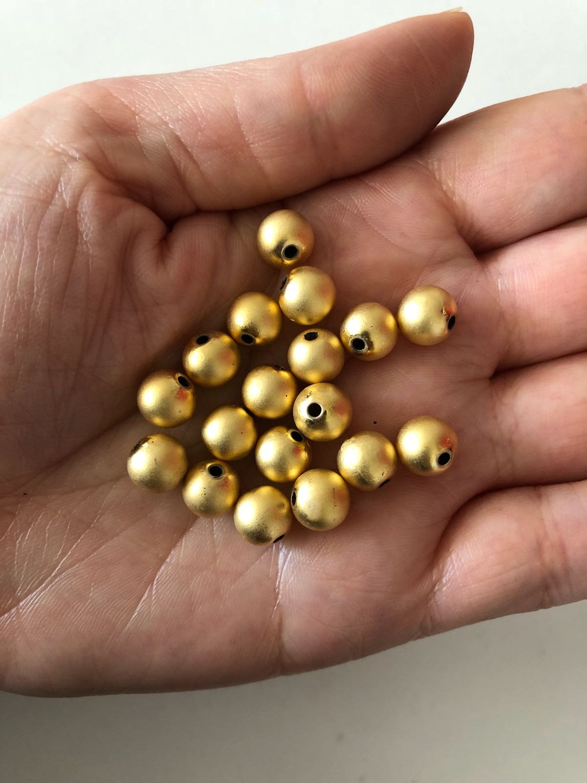8mm 22kt Gold Plated Ball BeadsSpacer Beads 20 pcsJewellery Etsy